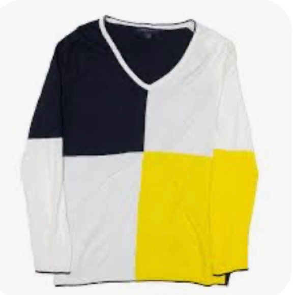 Women’s Tommy Hilfiger Large V-Neck Nautical Sweater - Picture 1 of 4